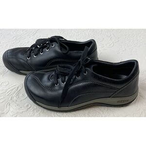 KEEN Hiking Shoe Women 10 Black Presidio II Cushion Arch 1018314 Work Soft Toe